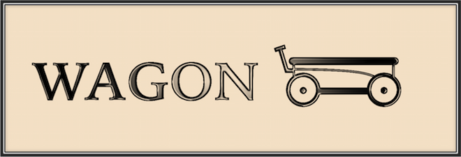 Wagon's old time-y logo