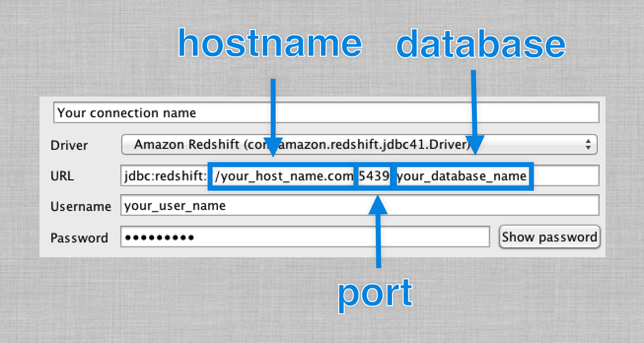 SQL Workbench/J connect window